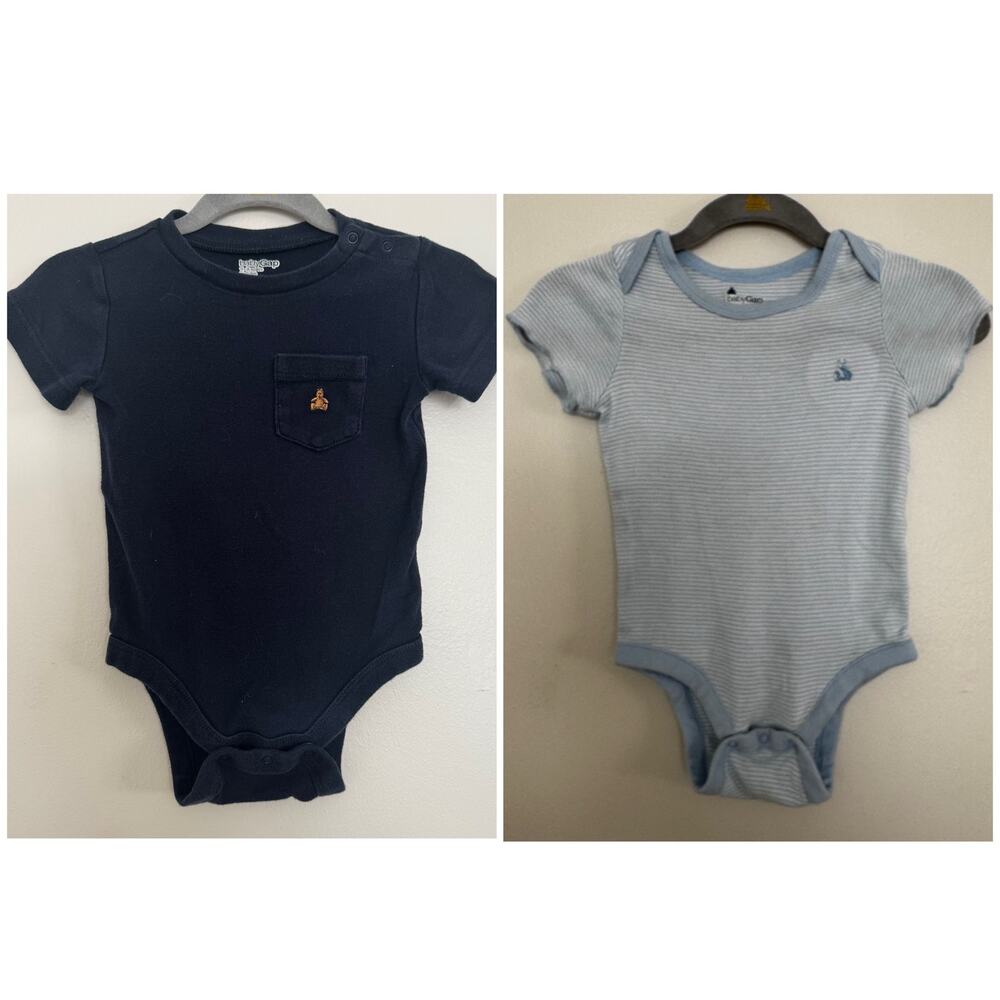 babyGap Onesie Bundle, 2 Items: Both with Embroidered Bear